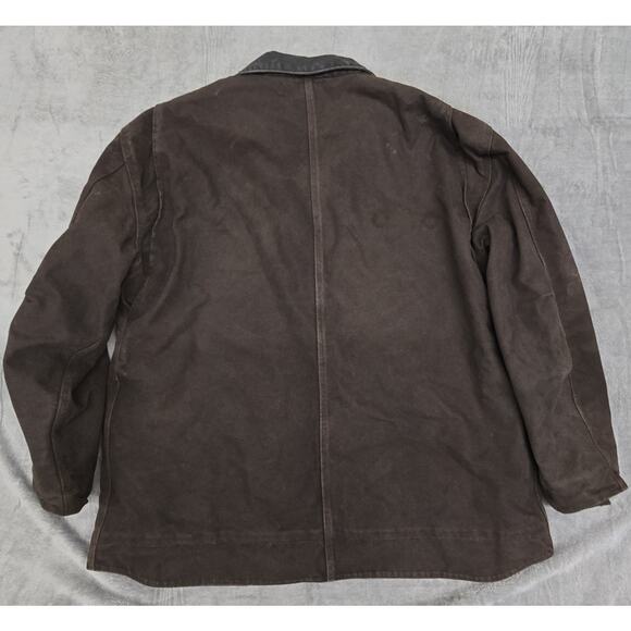 Carhartt Dark Brown C61 Sandstone Ridge Jacket Size 2XL Sherpa Lined Workwear - Picture 2 of 14